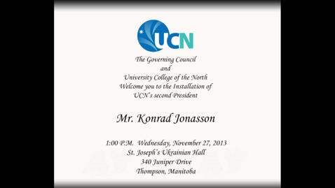 Thumbnail for Installation of Konrad Jonasson as UCN President (2013)
