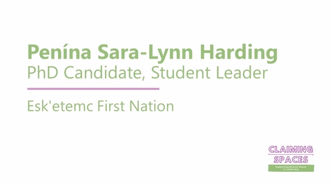 Thumbnail for Penína Sara-Lynn Harding with Claiming Spaces: Trusting Your Intuition 