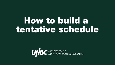 Thumbnail for How to use Plan Ahead and build a tentative schedule