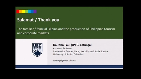 Thumbnail for The Familiar / Familial Filipina and the Production of Philippine Tourism and Corporate Markets