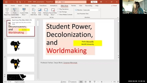 Thumbnail for Student Power, Decolonization, and Worldmaking 