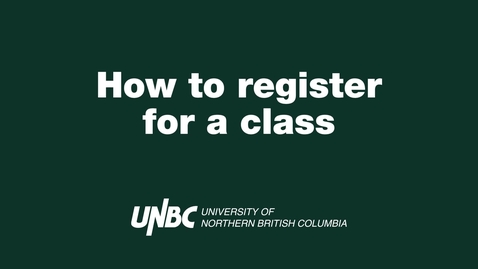 Thumbnail for How to Register for Classes