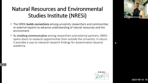 Thumbnail for NRESi Colloquium - September 15th, 2023 - Dr. Mark Shrimpton