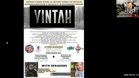 Thumbnail for NRESI Colloquium - March 7, 2025 - Moving forward with ‘anuk niwh’iten