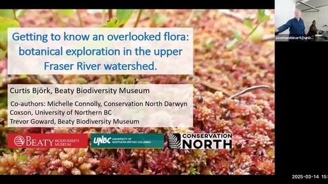 Thumbnail for NRESI Colloquium - March 14, 2025 - Getting to know an overlooked flora: botanical exploration in the Upper Fraser Drainage