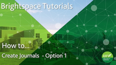 Thumbnail for Create Journals - Option 1