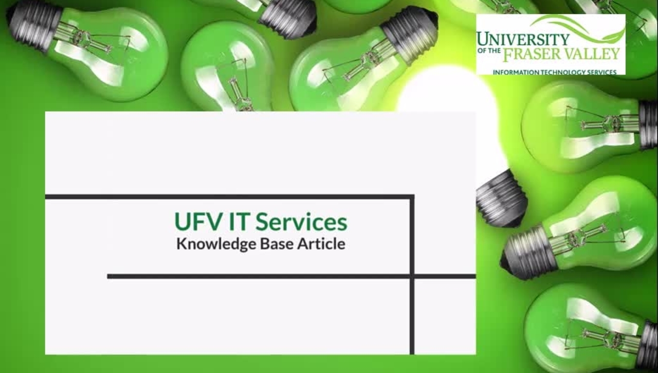 MyUFV Portal