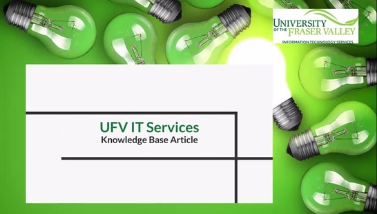 MyUFV Portal