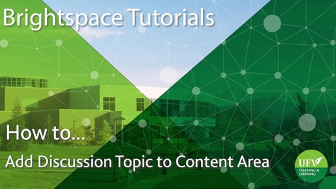 Thumbnail for Add a Discussion to Course Content and check Completion Summary
