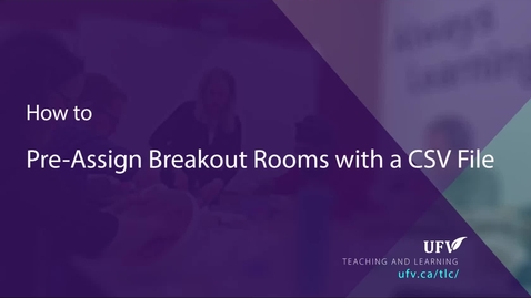 Thumbnail for Zoom Pre-Assign with CSV