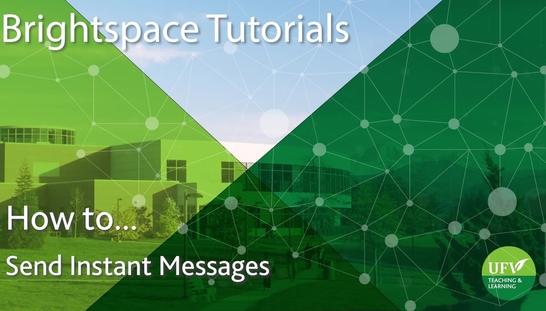 Send Instant Messages in Brightspace