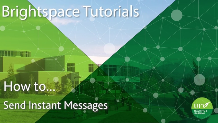 Send Instant Messages in Brightspace