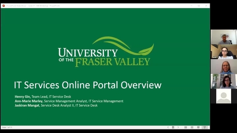 Thumbnail for IT Services Online Portal Overview