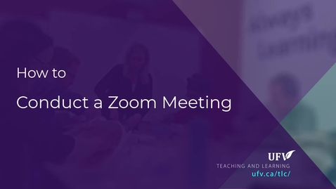 Thumbnail for Conduct a Zoom Meeting