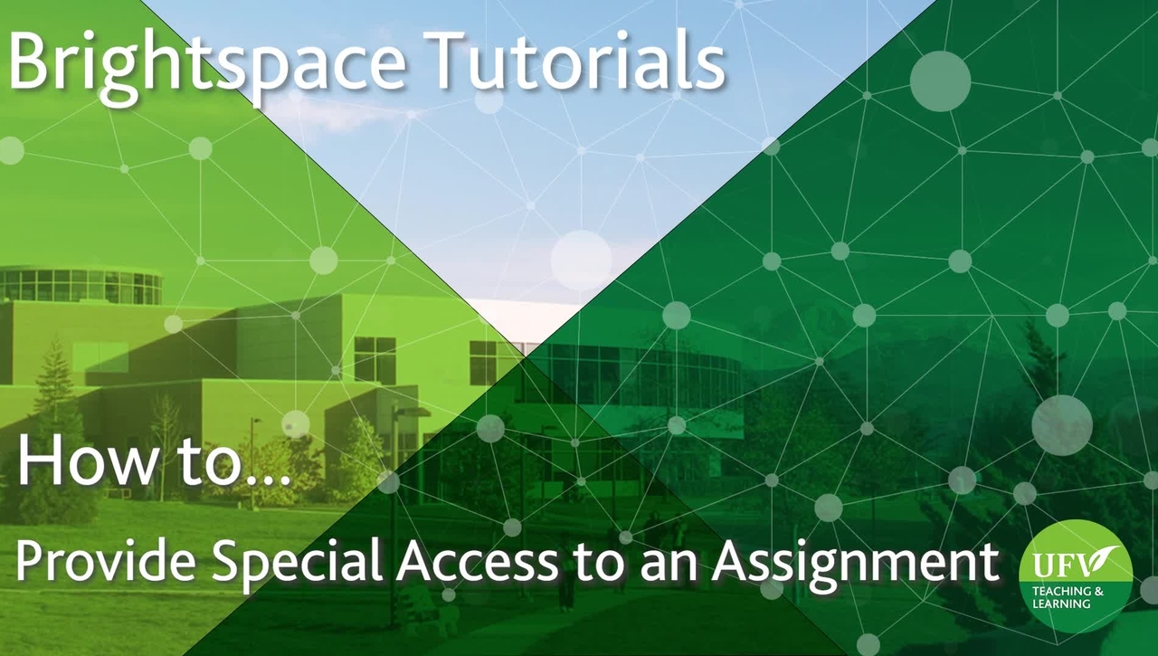 Provide Special Access to an Assignment for a Student