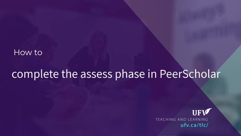 Thumbnail for PeerScholar Assess Phase