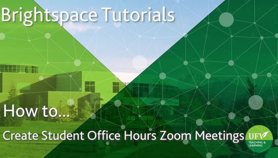 Create a Zoom Meeting for Student Office Hours