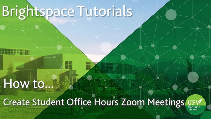 Create a Zoom Meeting for Student Office Hours