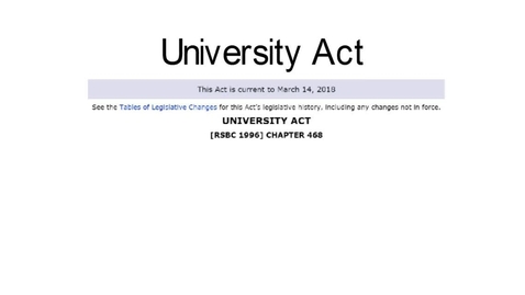 Thumbnail for The University Act