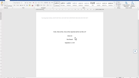 Thumbnail for How to format your paper APA style and how to use MS Word's referencing tool