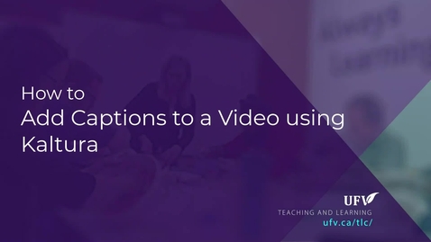 Thumbnail for Add Captions To A Video