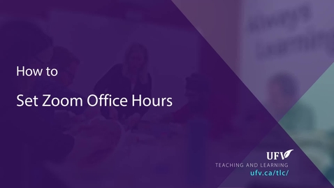 Thumbnail for Set Zoom Office Hours