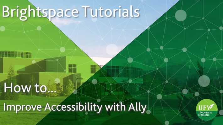 Improve Accessibility With Ally in Brightspace