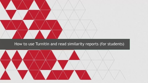 Thumbnail for How to use Turnitin and read similarity reports (for students)