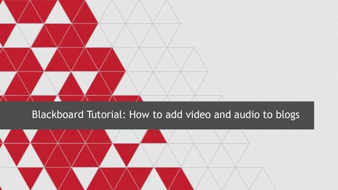 Thumbnail for How to add video and audio to blogs