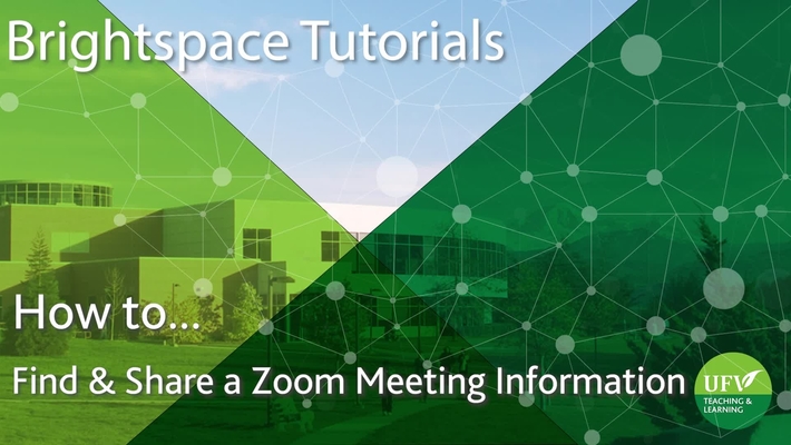 Find &amp; Share a Zoom Meeting Information