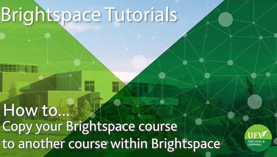 Copy your Brightspace course