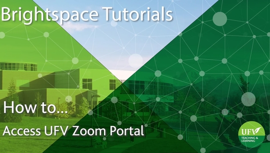 Access UFV Zoom Portal