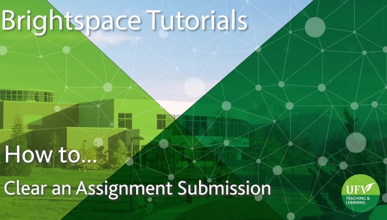 Clear an Assignment Submission