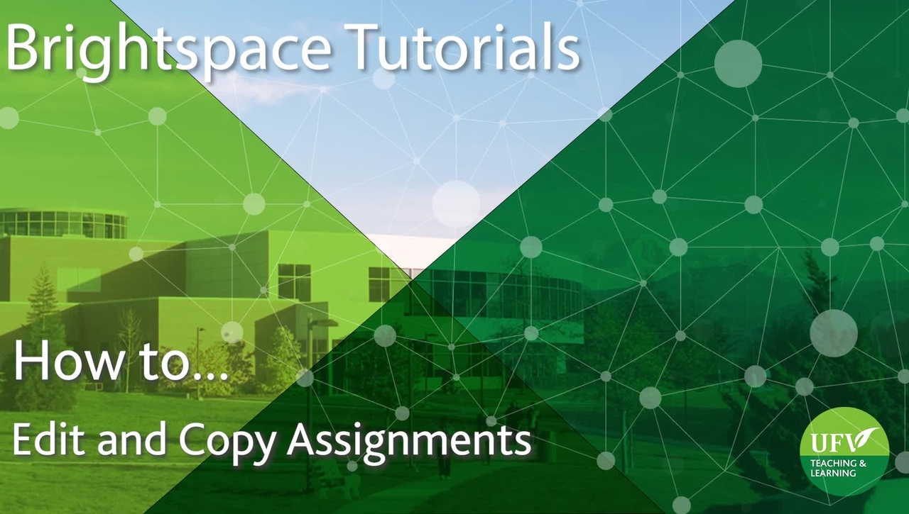Edit and Copy Assignments