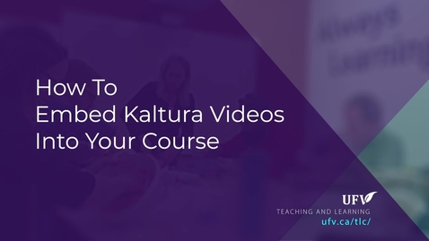 Thumbnail for How to Embed a Video Into Your Course Content
