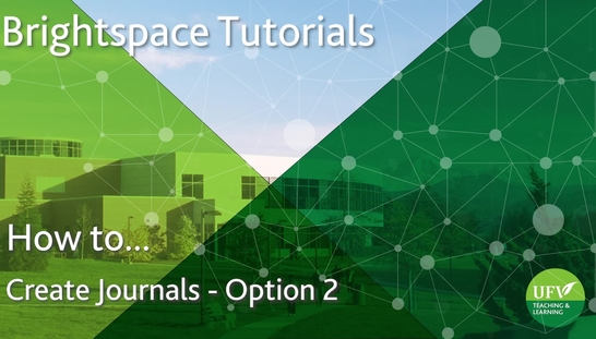 Create Journals - Option 2