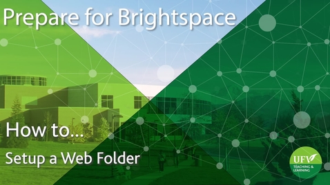 Thumbnail for How-to Setup a Web Folder