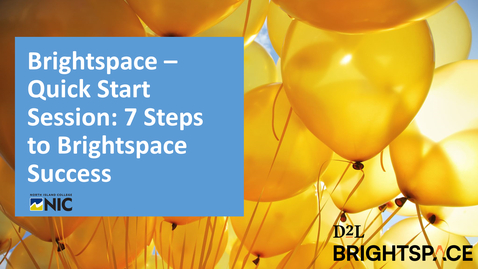 Thumbnail for Brightspace Quick Start Session