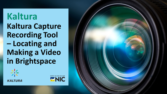 Setting Up and Using Kaltura Capture to Record Video