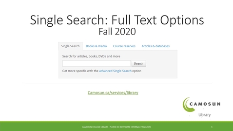 Thumbnail for Single Search Full Text Options Fall2020