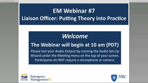 Thumbnail for Role of the EOC Liaison Officer