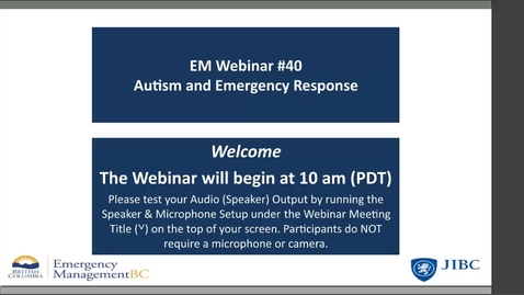 Thumbnail for Autism and Emergency Response