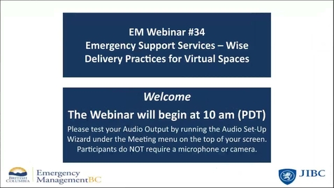 Thumbnail for ESS Wise Delivery Practices for Virtual Spaces