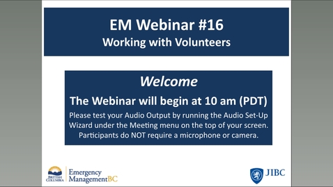 Thumbnail for Working with Volunteers