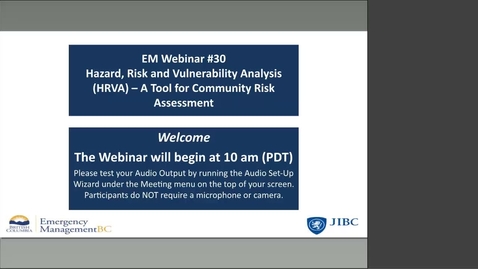 Thumbnail for Hazard, Risk and Vulnerability Analysis