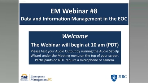 Thumbnail for Data &amp; Information Management in EOC