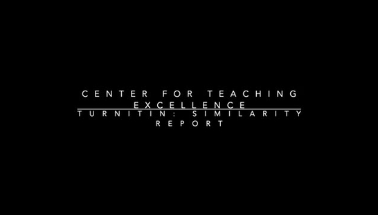 Turnitin - Accessing and reading the Similarity Report