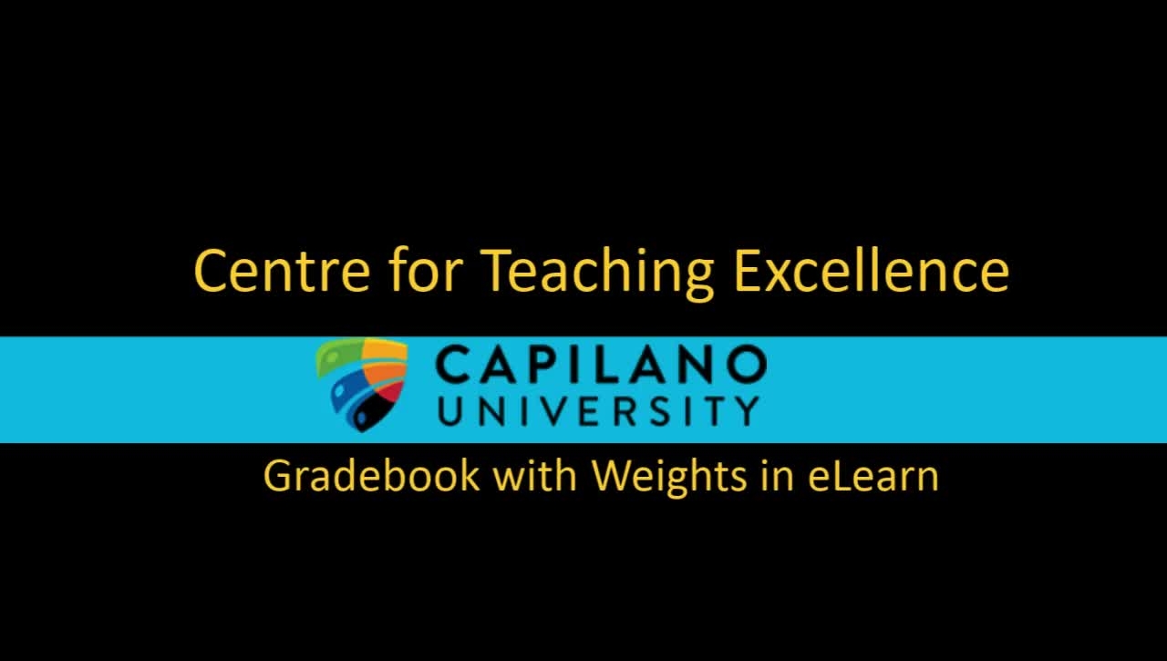 New: Gradebook with Weights in eLearn
