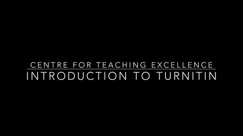 Thumbnail for Turnitin - An introduction to using Turnitin at CapU