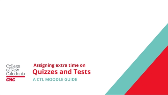 Extra Time on Quizzes and Tests